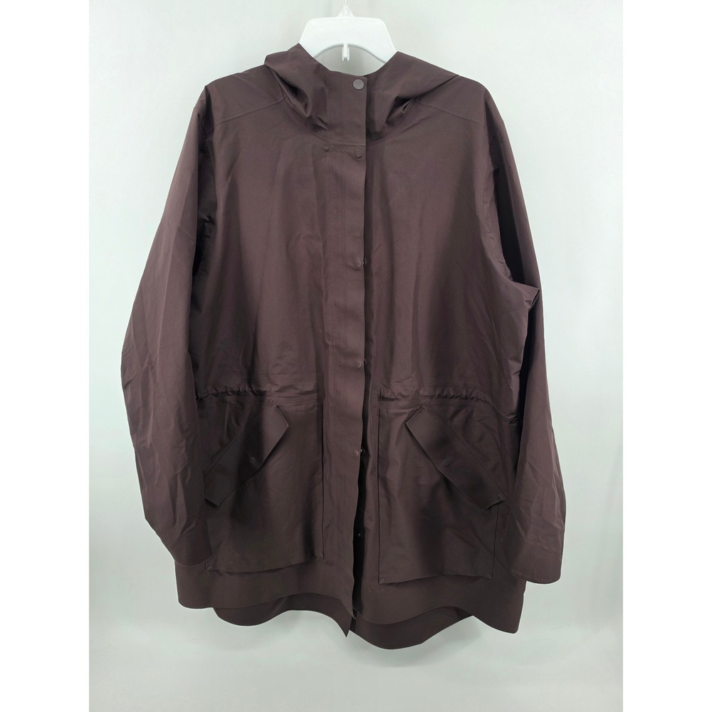 REI Co-op Rainier Long Line Rain Jacket Plum Brown 2X
